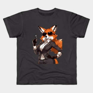 Agent Lady Fox Kids T-Shirt